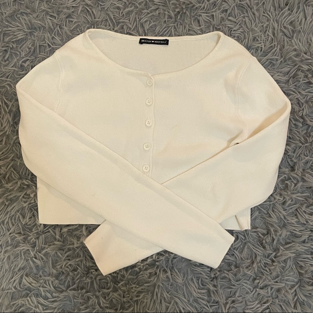 brandy button up sweater